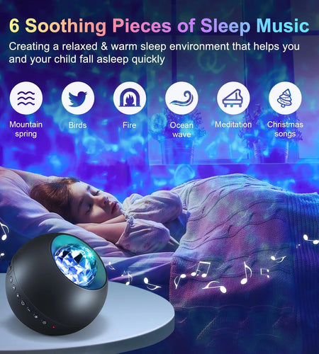 Galaxy Projector for Bedroom, White Noise Galaxy Light, Remote Timer Star Projector, Bluetooth Music Night Light Projector for Kids Teen Adult Bedroom Decor