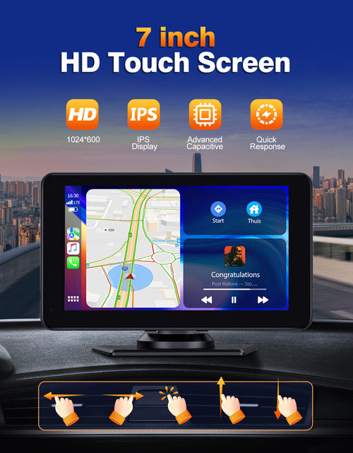 Load image into Gallery viewer, Portable Carplay Screen for Car,9-Inch Android Auto Screen with Backup Camera,Wireless Car Stereo with Voice Control,Bluetooth,Mirror Link,Gps Navigation for All Vehicles
