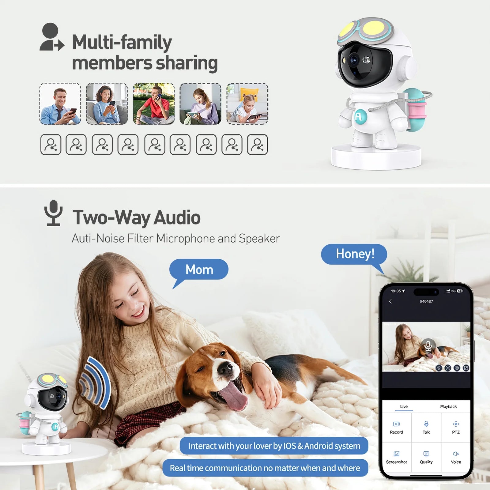 Baby Monitor, 360° Wireless 5G Nanny Cam with Safety Alerts, 4MP HD Wifi Camera for Human & Pet Detection, Home Security Camera with Two-Way Audio, Motion Tracking, IR Night Vision, Sleep Tracking