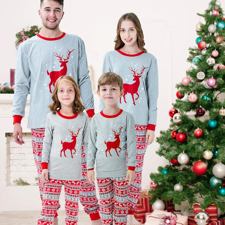 Family Matching Christmas Pajamas Boys Girls Holiday Pajamas Kids Sleepwear Christmas Pjs