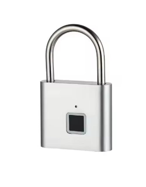 Load image into Gallery viewer, Portable Fingerprint Padlock USB Rechargeable Lithium Battery Waterproof Durable Zinc Alloy Lockbody
