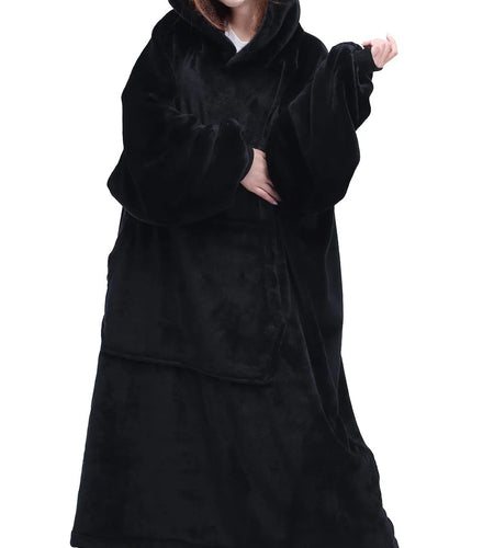 Wearable Blanket Hoodie Sweatshirt for Women and Men, Warm and Cozy Blanket Hoodie, Flannel Blanket with Sleeves and Giant Pocket